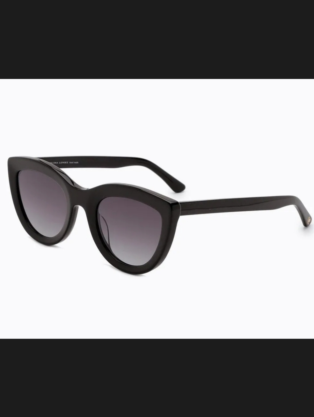 CAROLINA LEMKE Cat-Eye Women's Sunglasses - Black